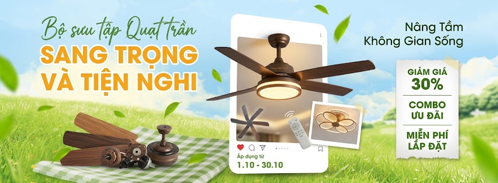 Banner Quạt Đèn Trần